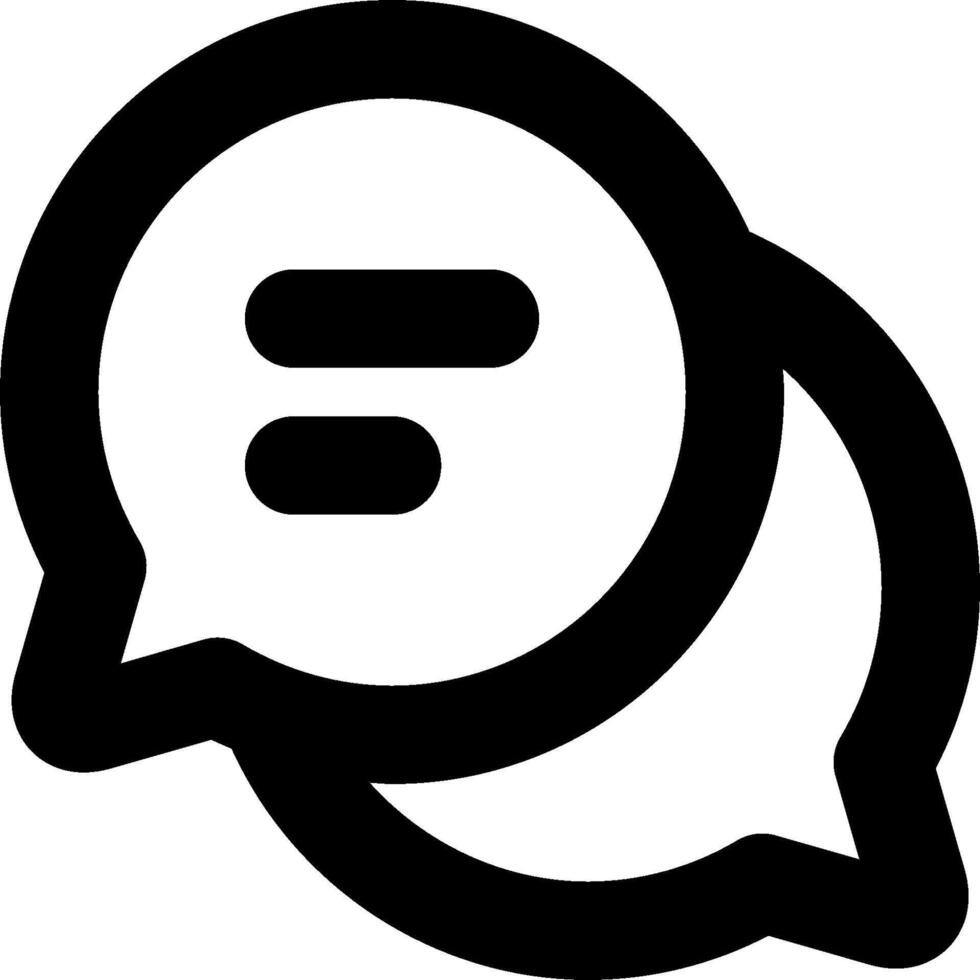 A black and white chat bubble icon vector
