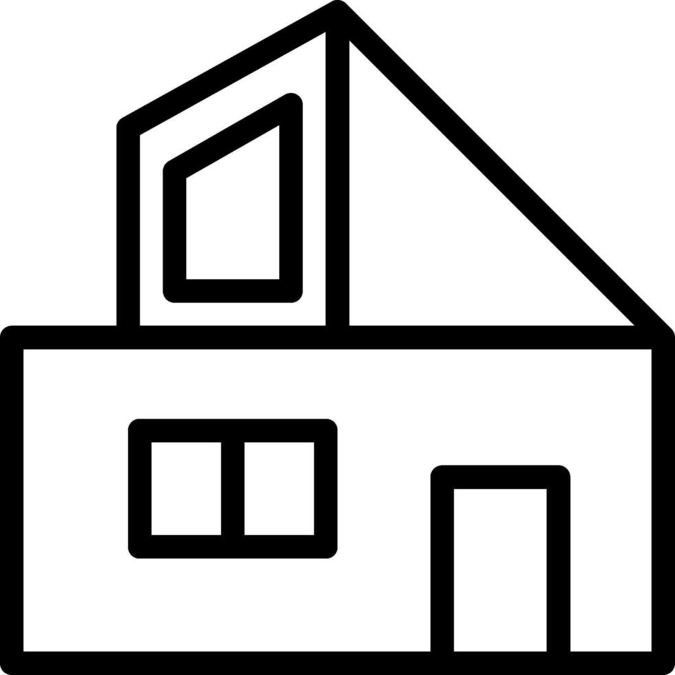 A black and white house icon vector