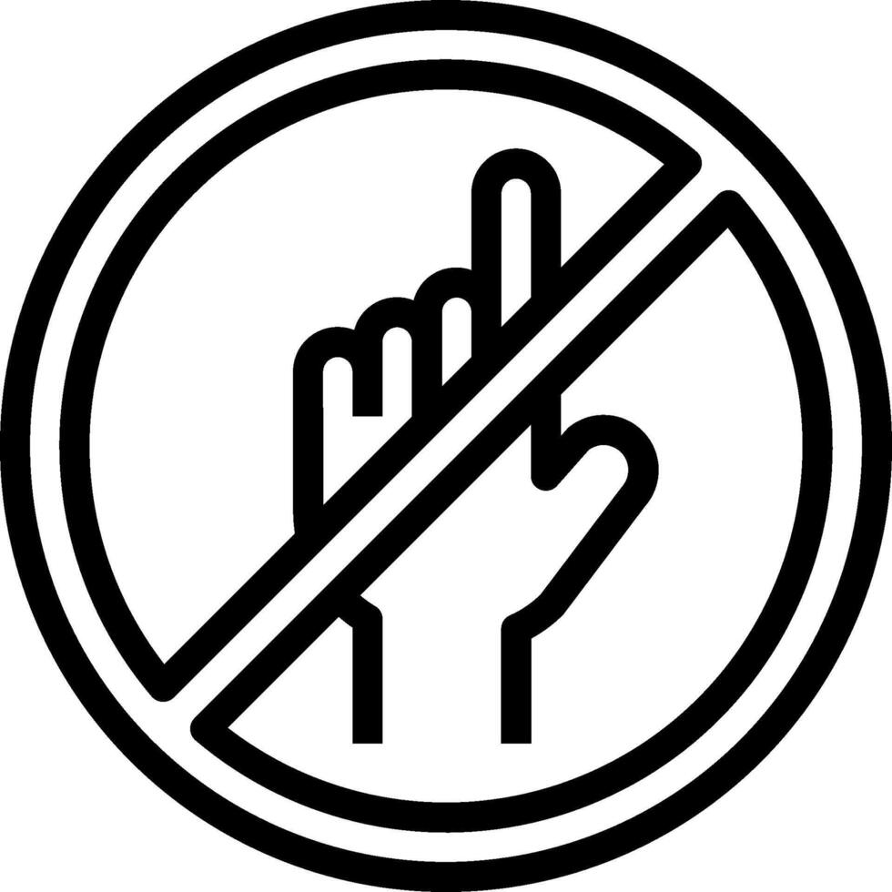 No touch sign vector