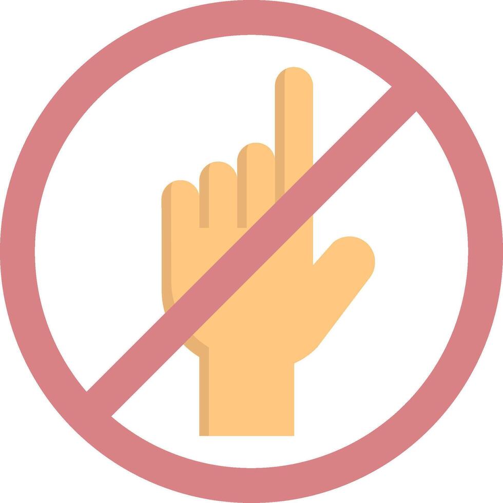 No touch sign illustration vector