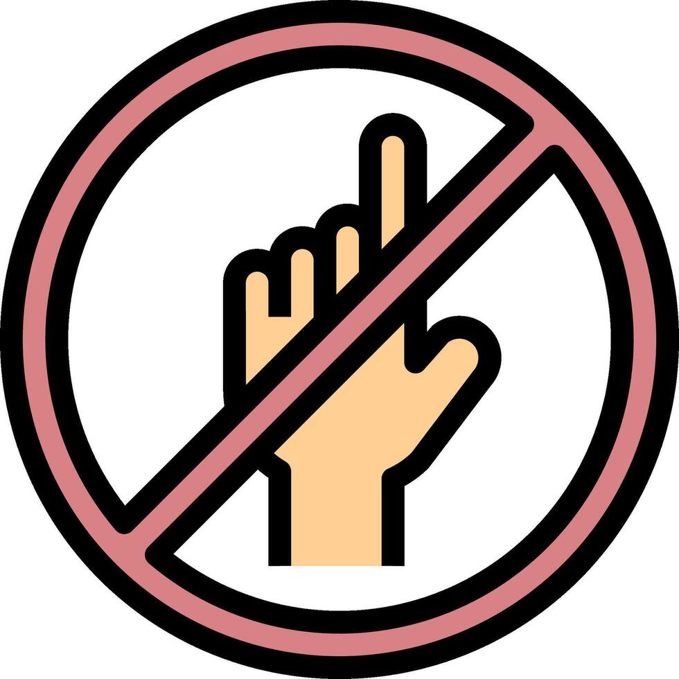 No touch sign vector