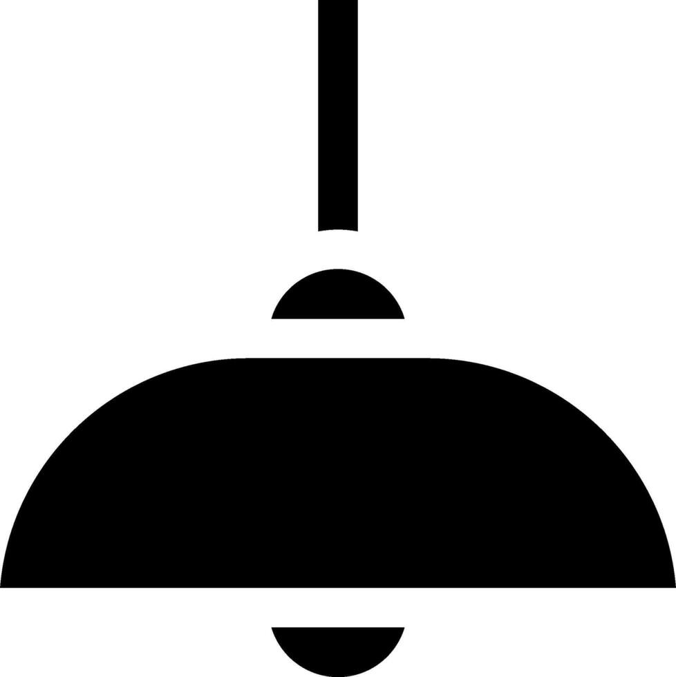 A black and white illustration of a hanging lamp vector