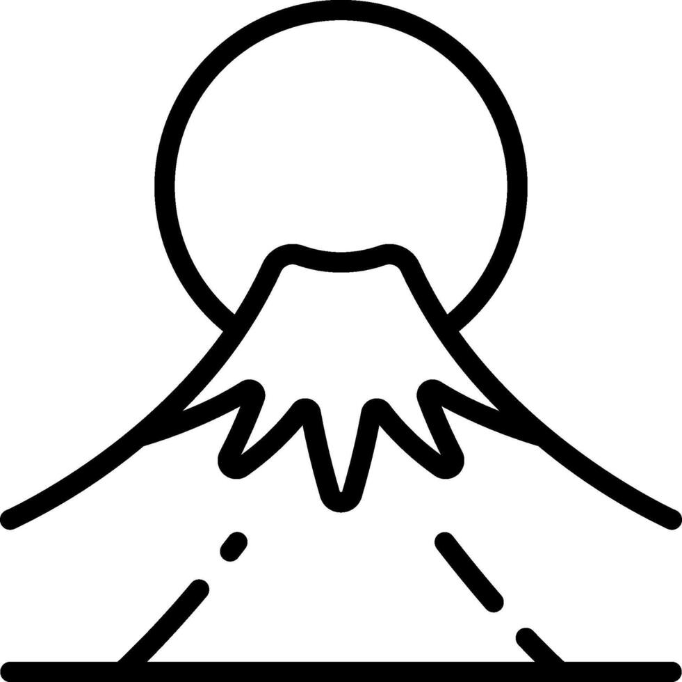 A black and white illustration of a mountain vector