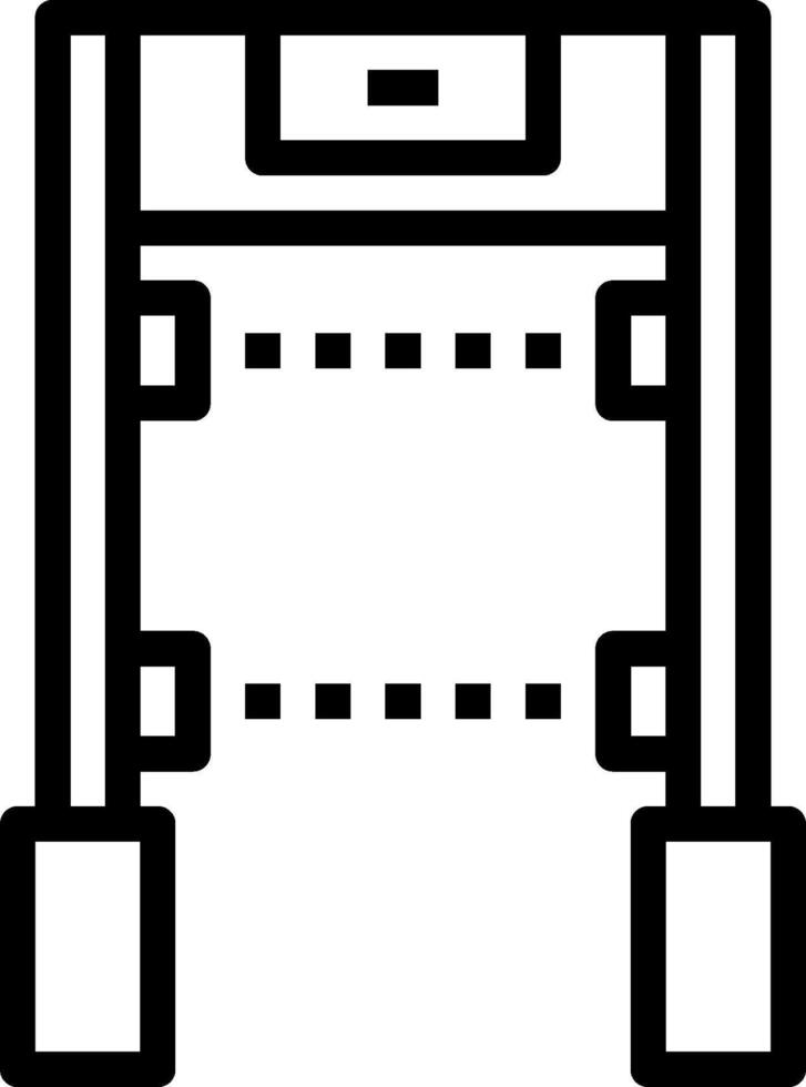 A black and white drawing of a door vector