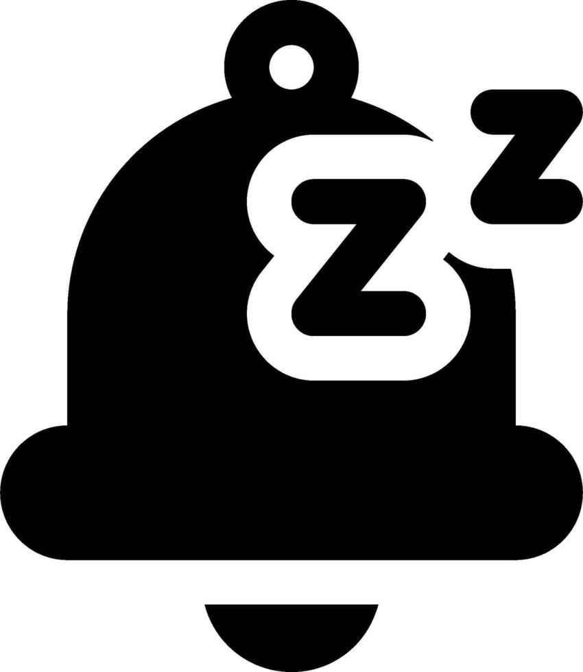 A bell with the word sleep on it vector
