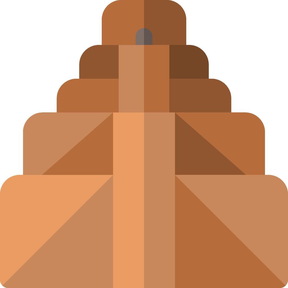 A pyramid with a large stone base vector