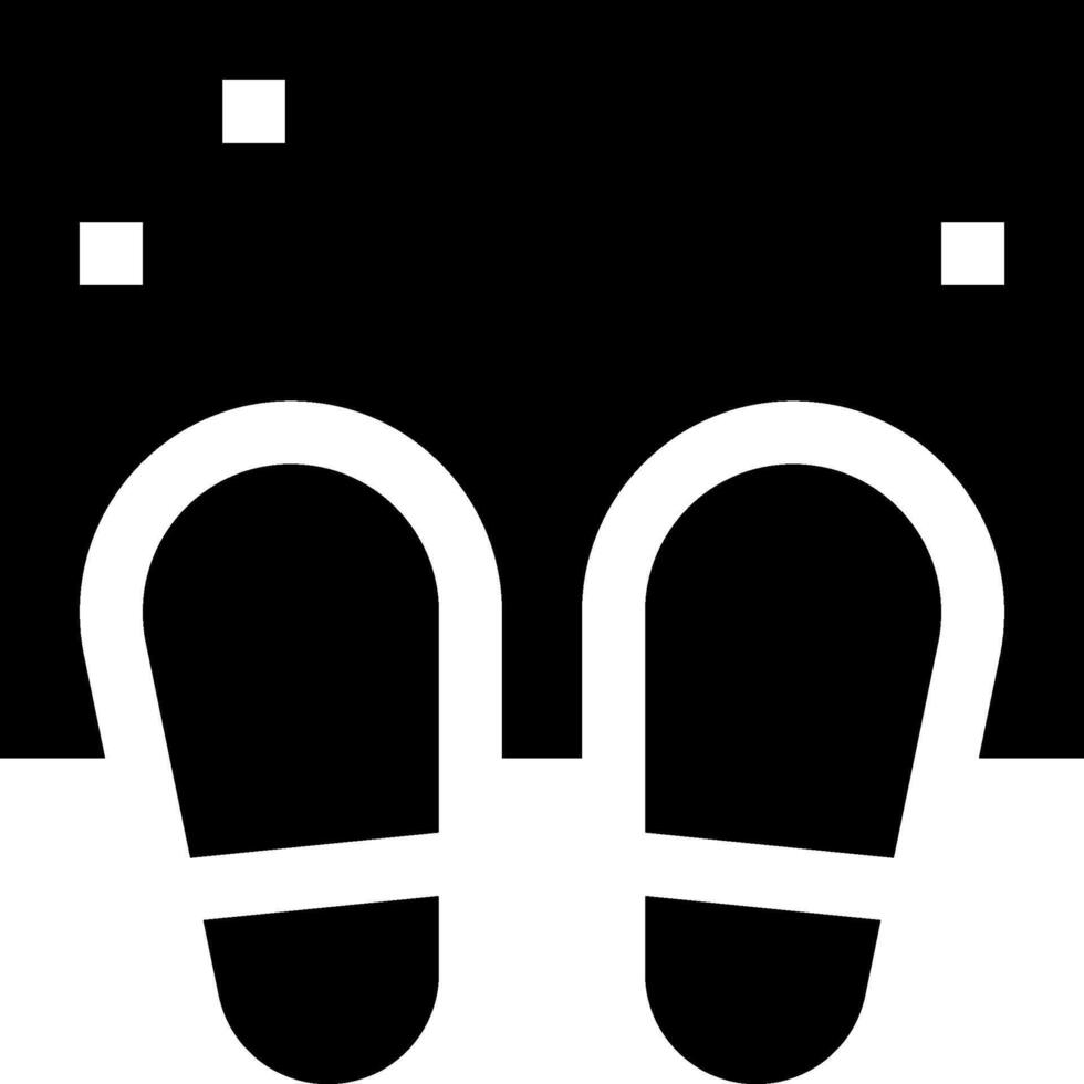 A pair of black and white shoes with a white border vector