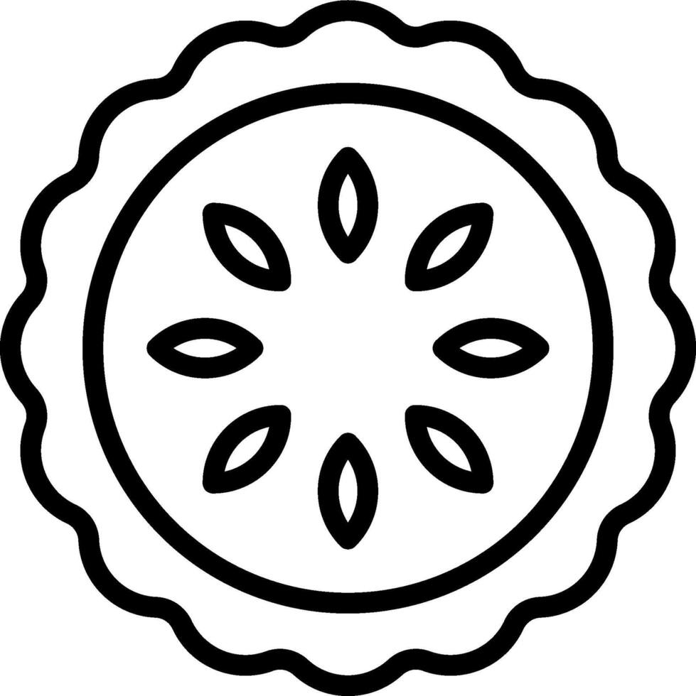 A black and white image of a round cake vector