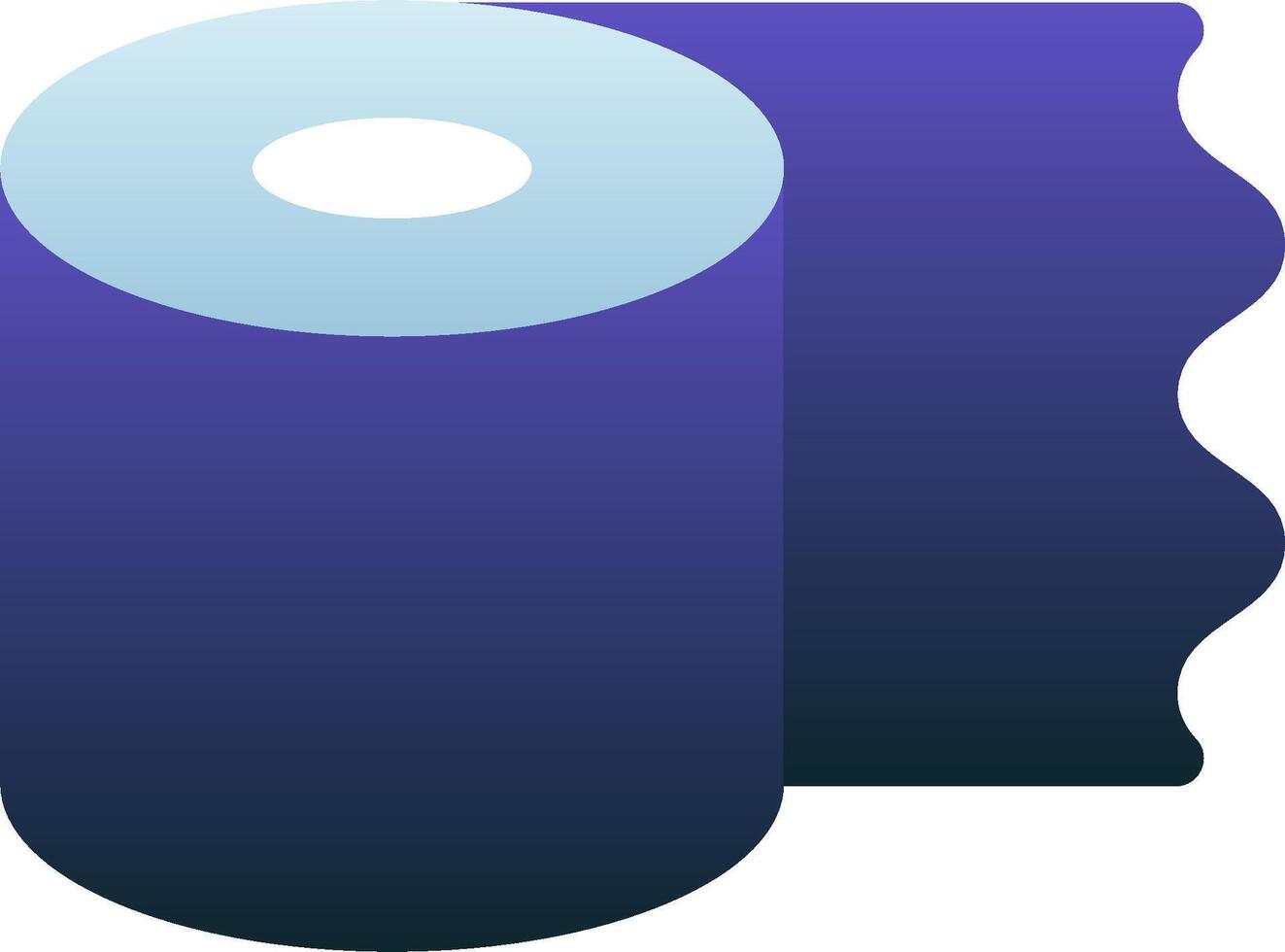 A blue toilet paper roll with a blue background vector