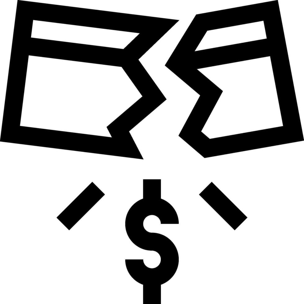 A black and white logo of a dollar sign vector