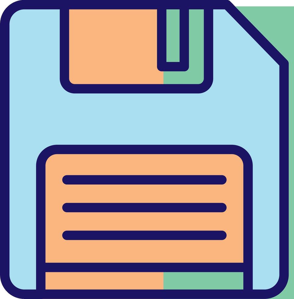A floppy disk icon with a file on it vector