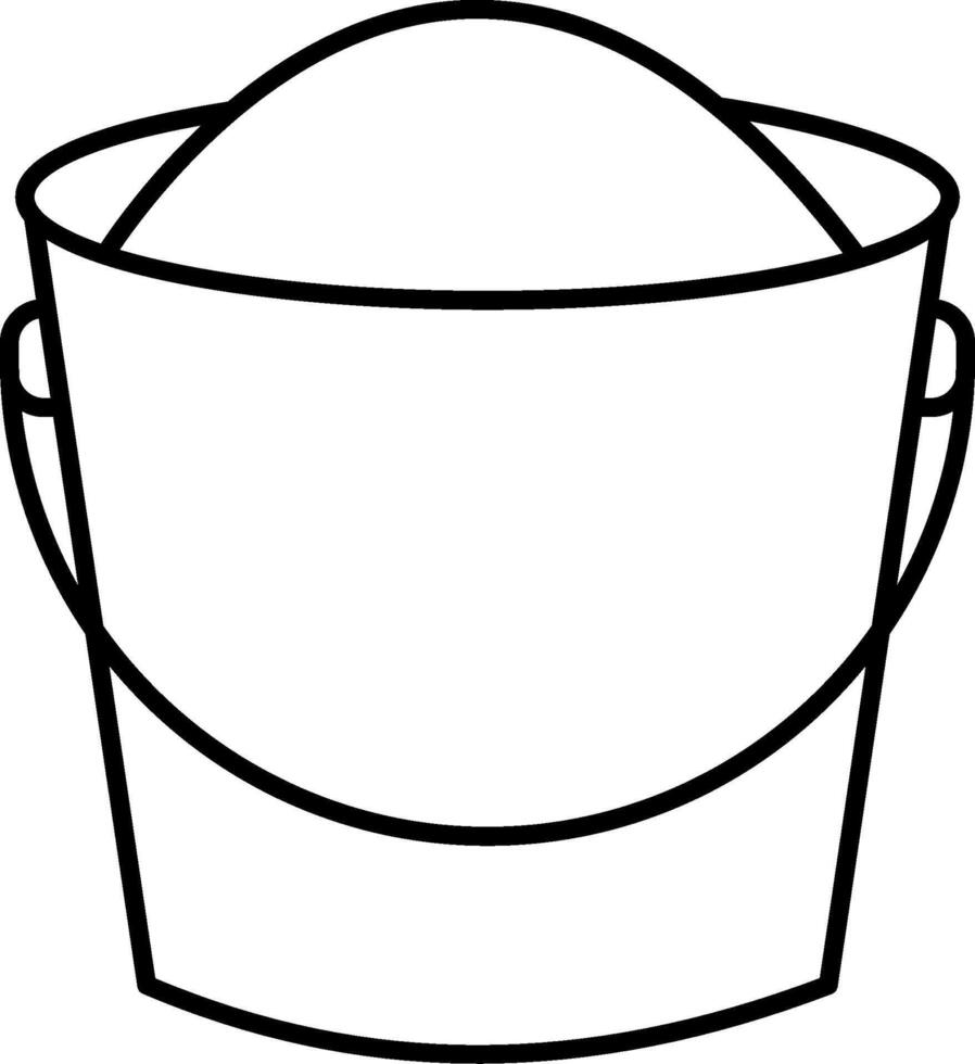 A bucket with a lid and a handle vector