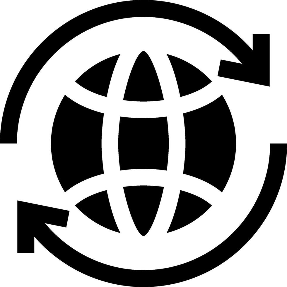 The globe is surrounded by arrows vector