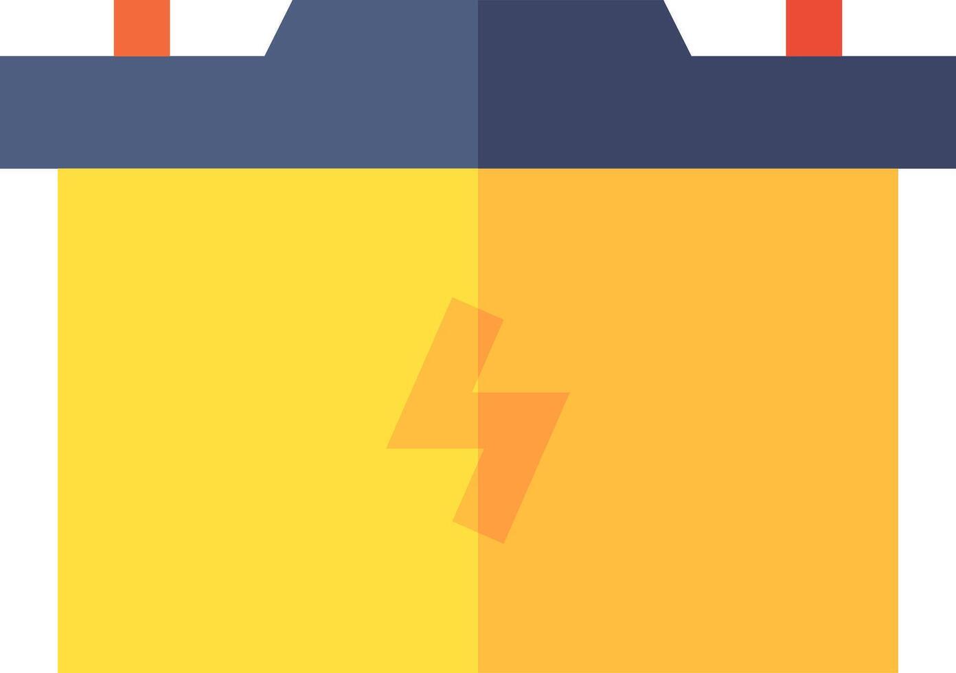 A battery icon with a lightning bolt on it vector