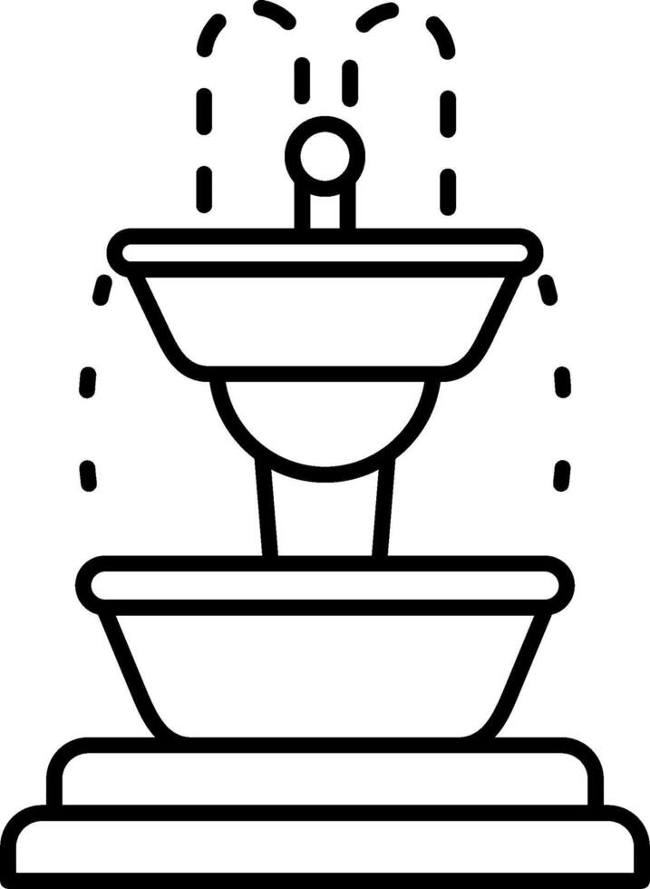 A fountain with water coming out of it vector