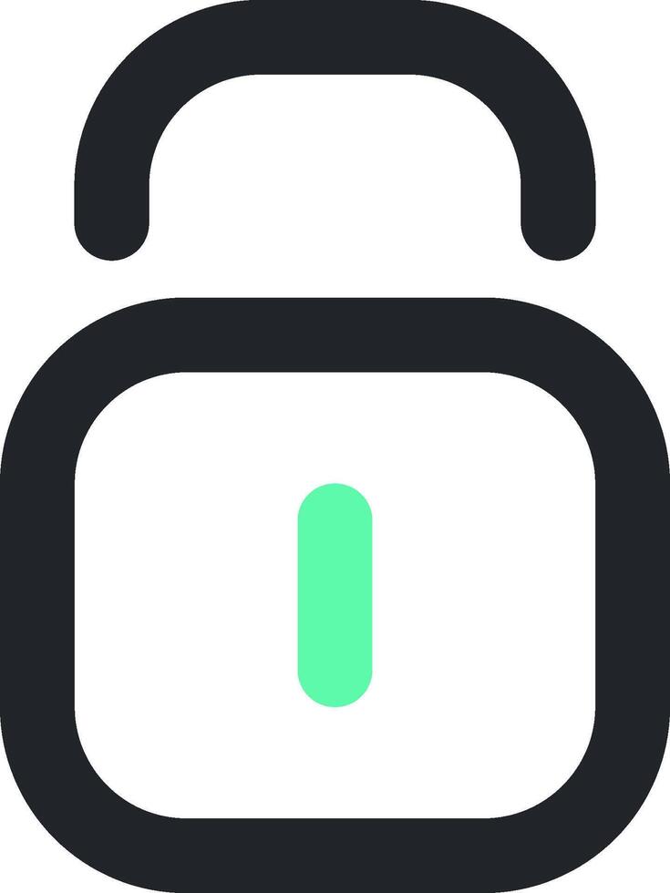 A green lock icon on a white background vector