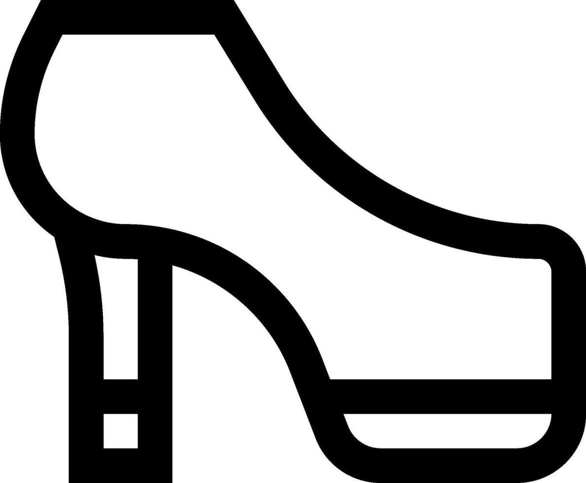 Shoe icon, black and white vector