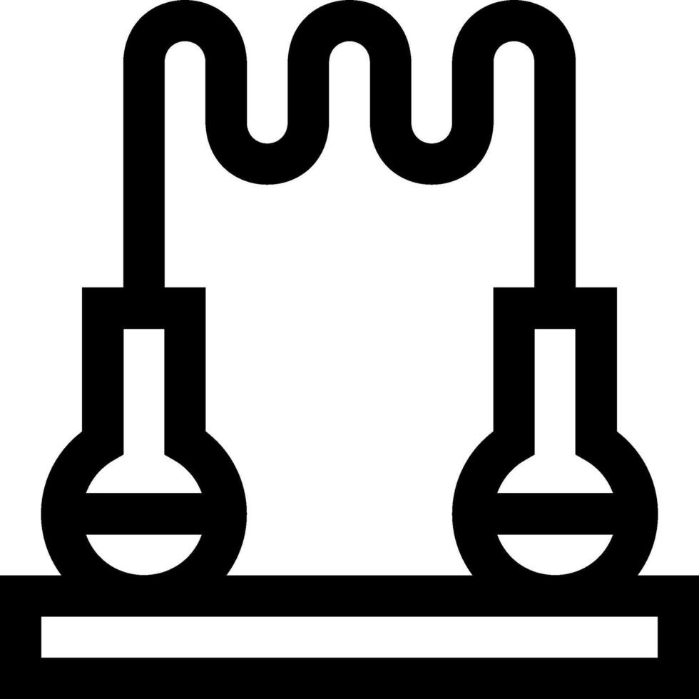 A black and white icon of a laboratory vector
