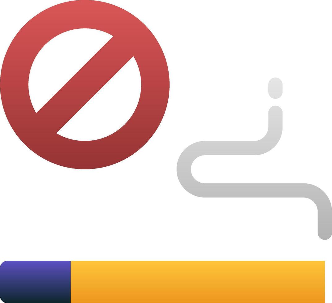 No smoking sign with cigarette and cigarette butt vector