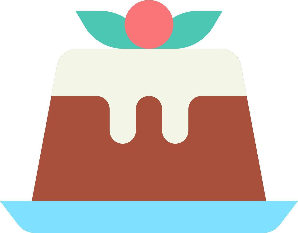 A pudding with a cherry on top vector