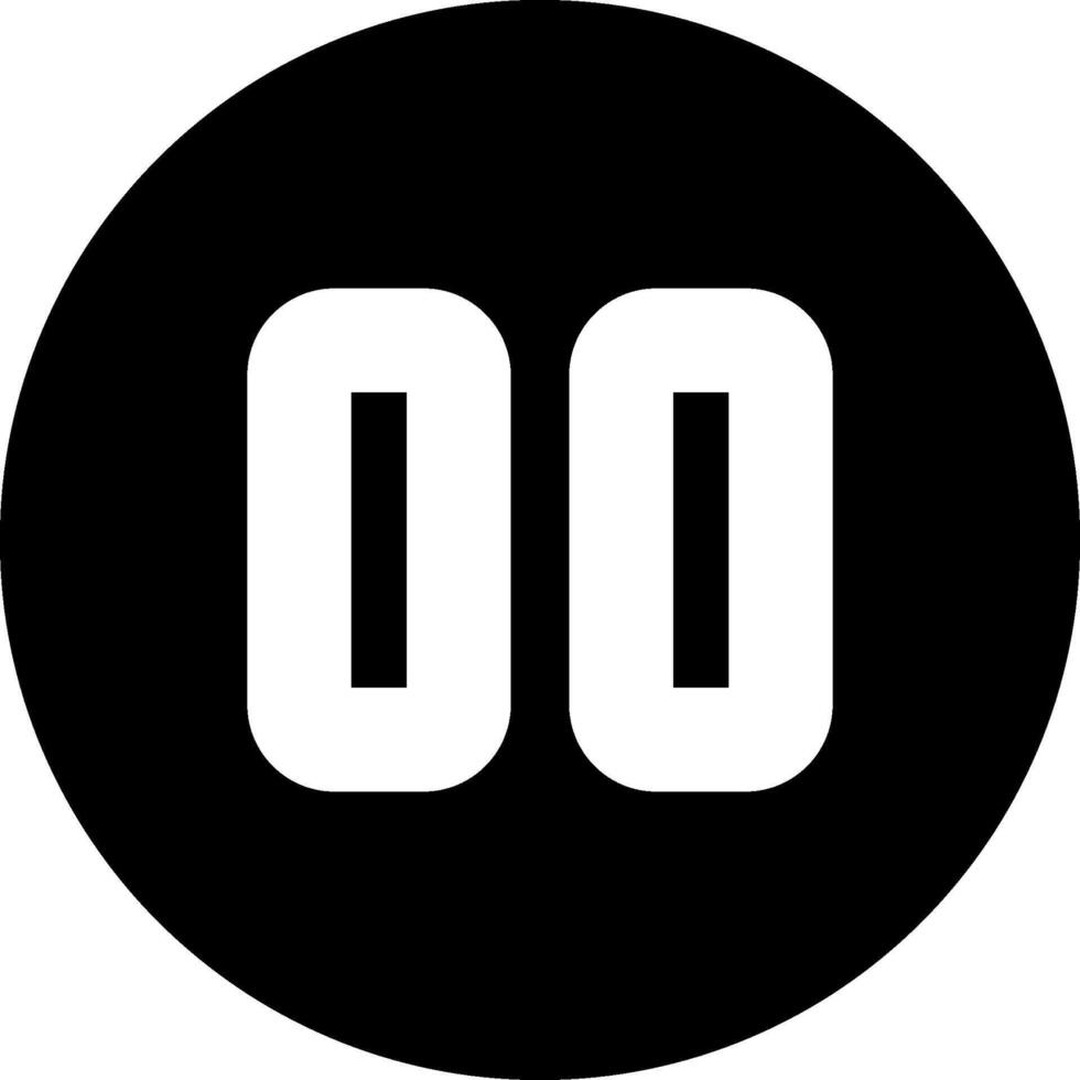 A black and white image of the number 00 vector