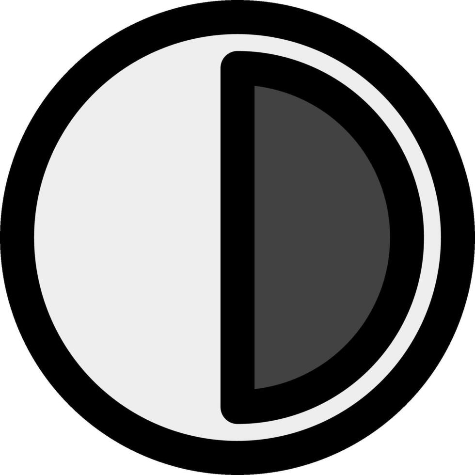 A black and white image of a circular button vector