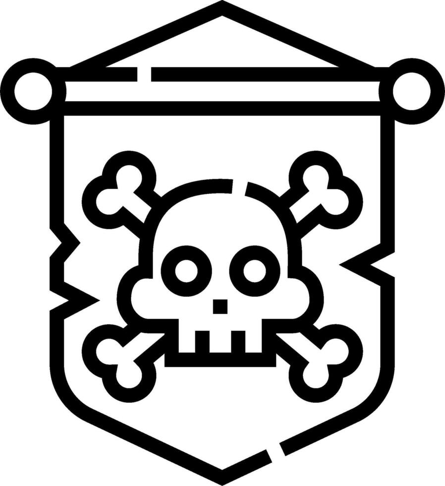 A skull and crossbones on a shield vector