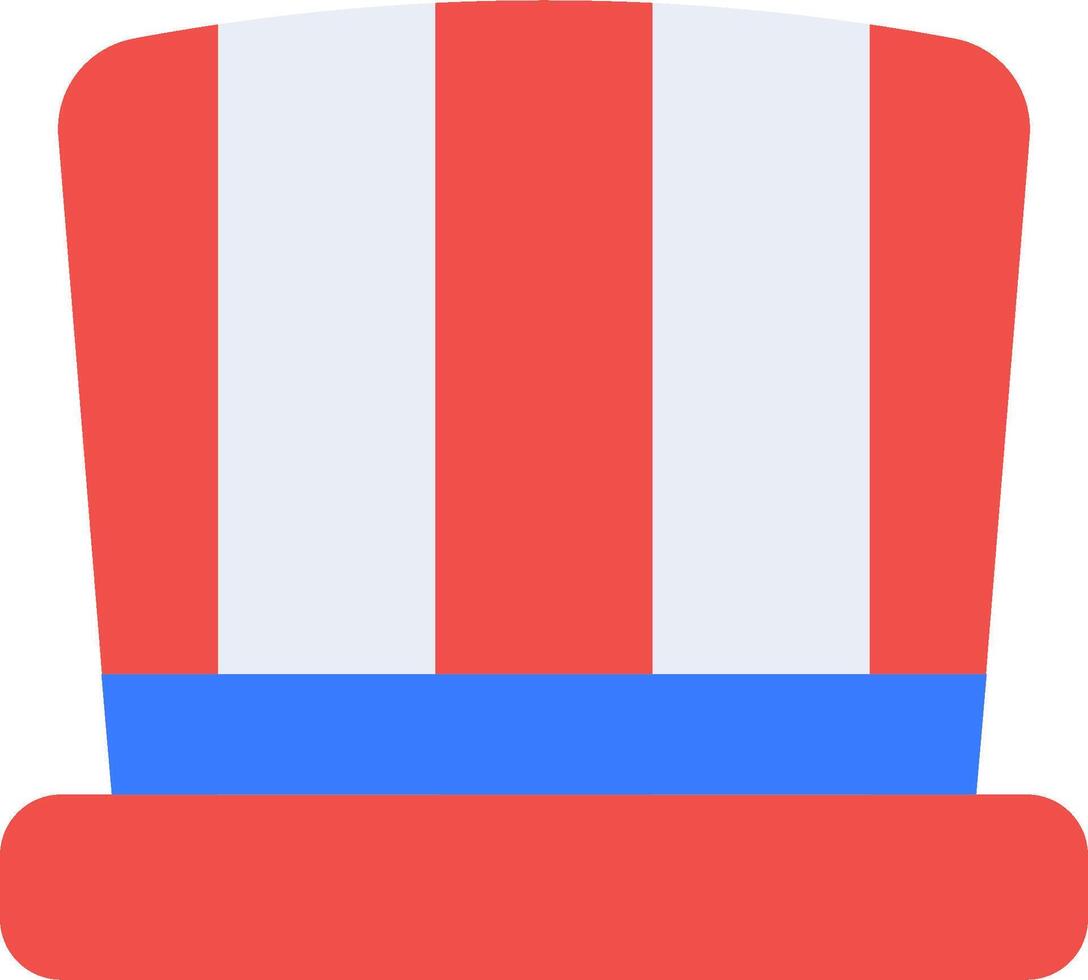 An american hat with a blue and red stripe vector