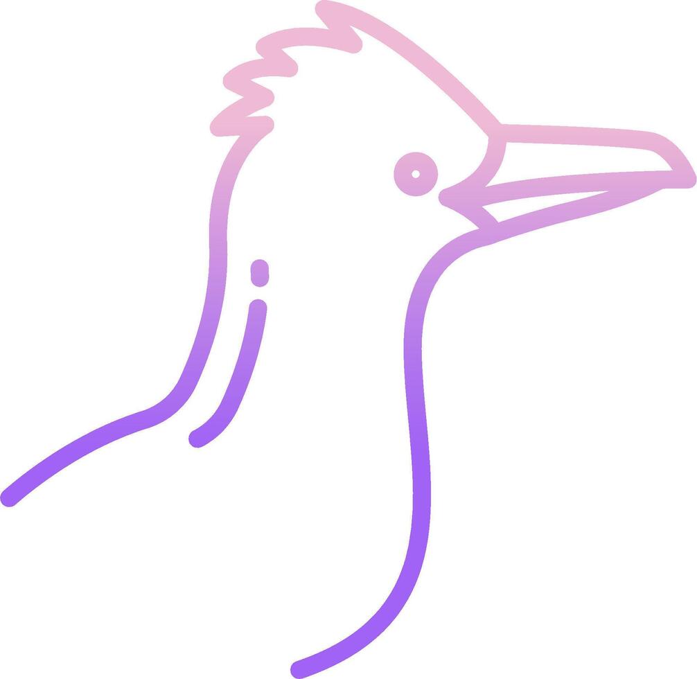 A bird with purple and pink lines vector