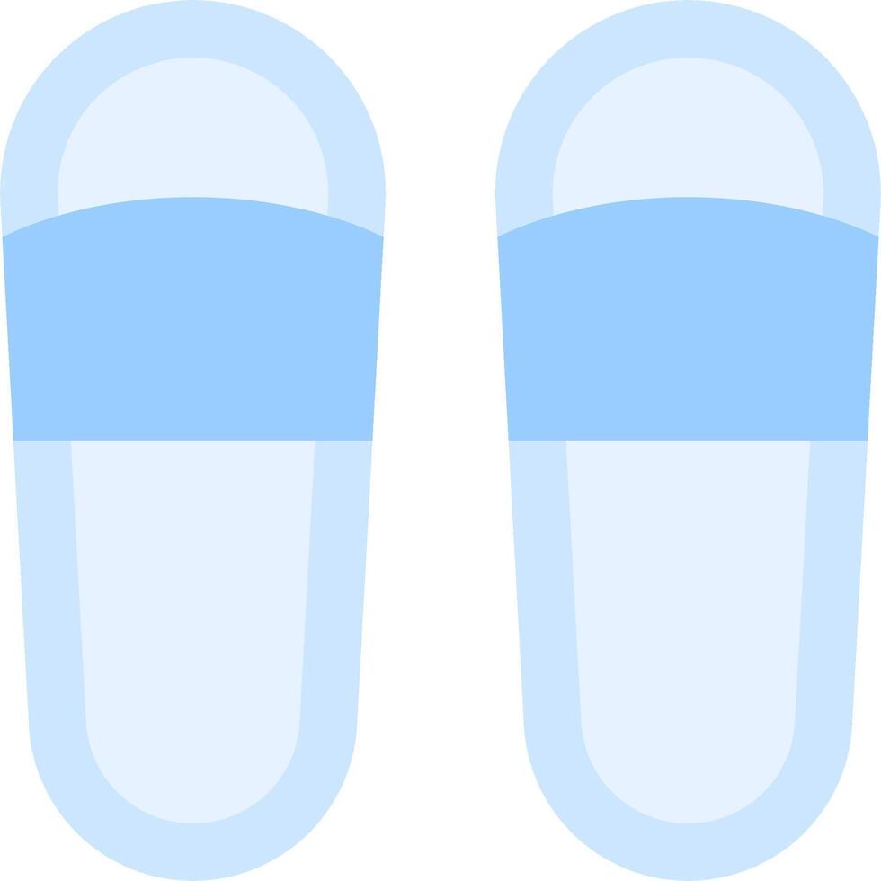 Two blue slippers on a white background vector