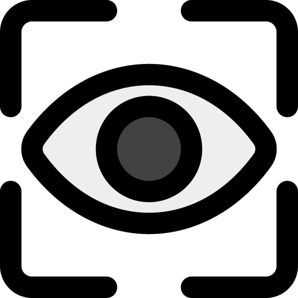 An eye icon on a white background vector