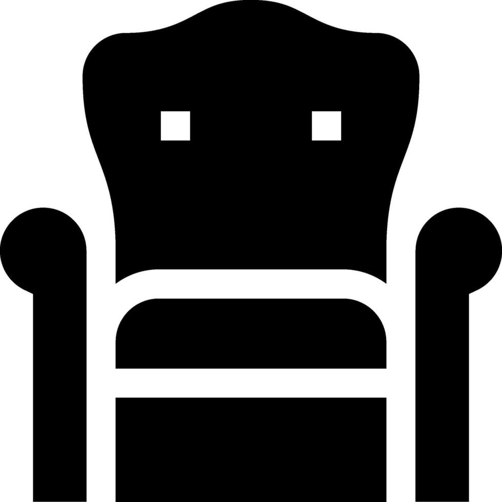 Chair icon black and white vector