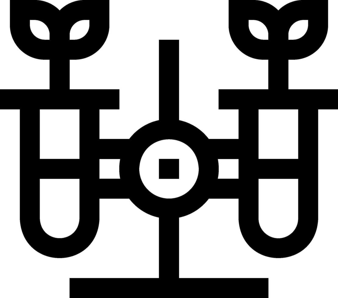 A black and white image of a flower pot vector