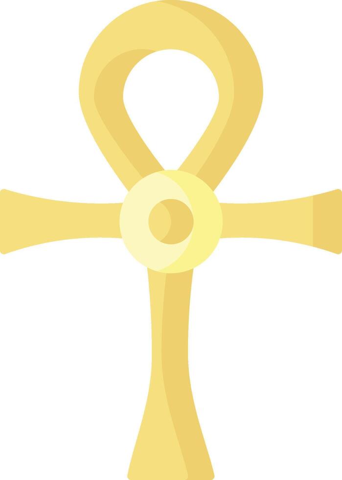 An egyptian cross with a yellow center vector
