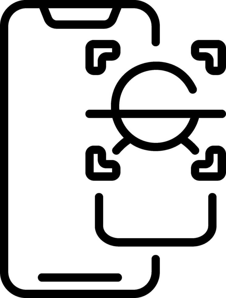 A smartphone with a camera and a camera lens vector