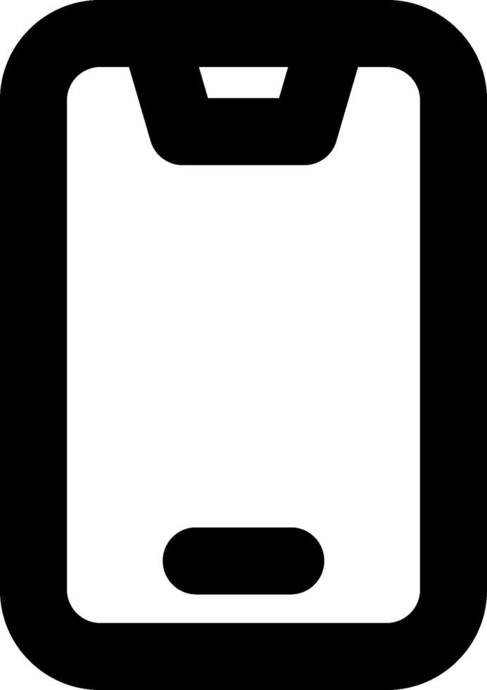 A black and white icon of a phone vector