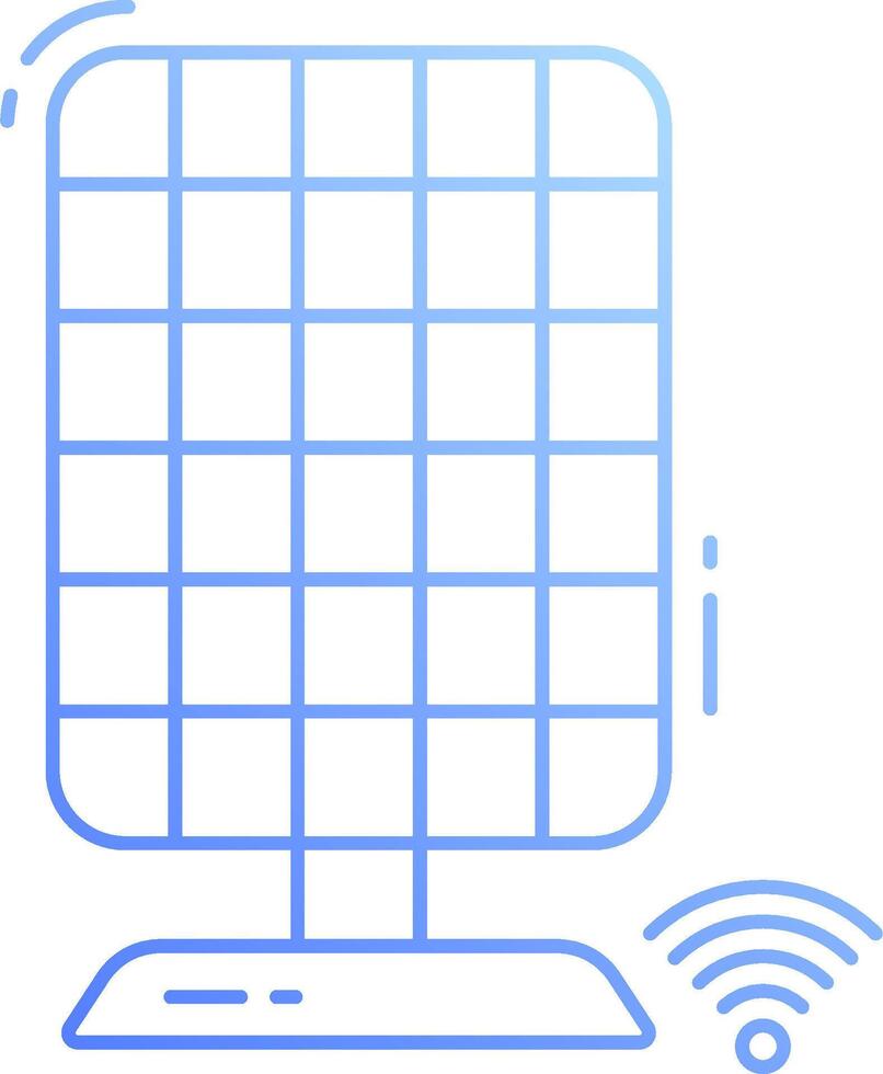 A wireless router with a grid on top vector