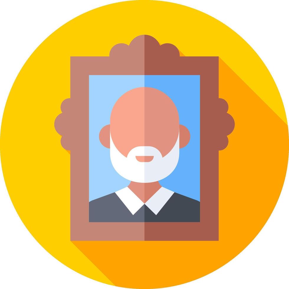 A man with a beard and mustache in a frame vector