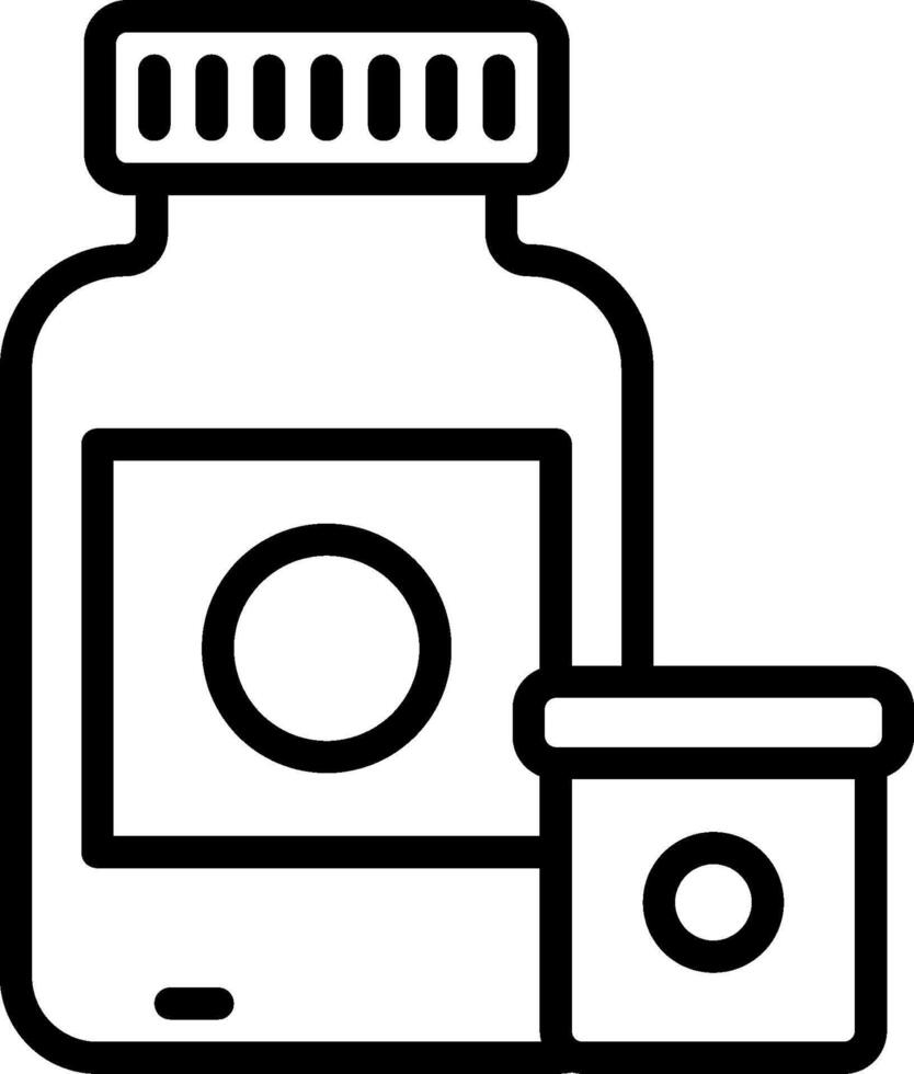 Pill bottle and jar icon on white background vector