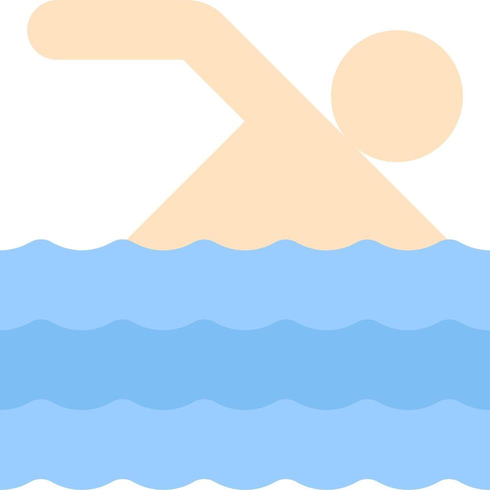 A swimmer in the water with a blue background vector