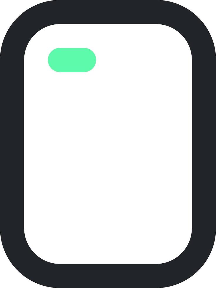 A white square with green and black buttons vector