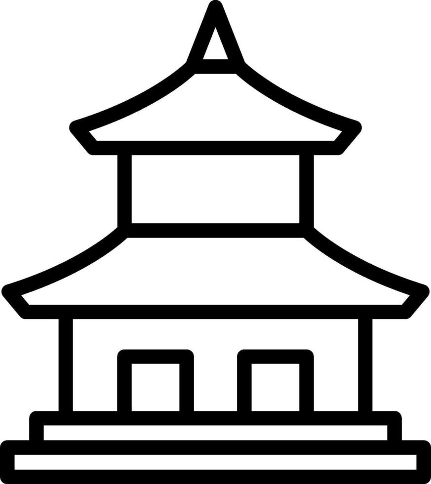 Chinese pagoda icon vector