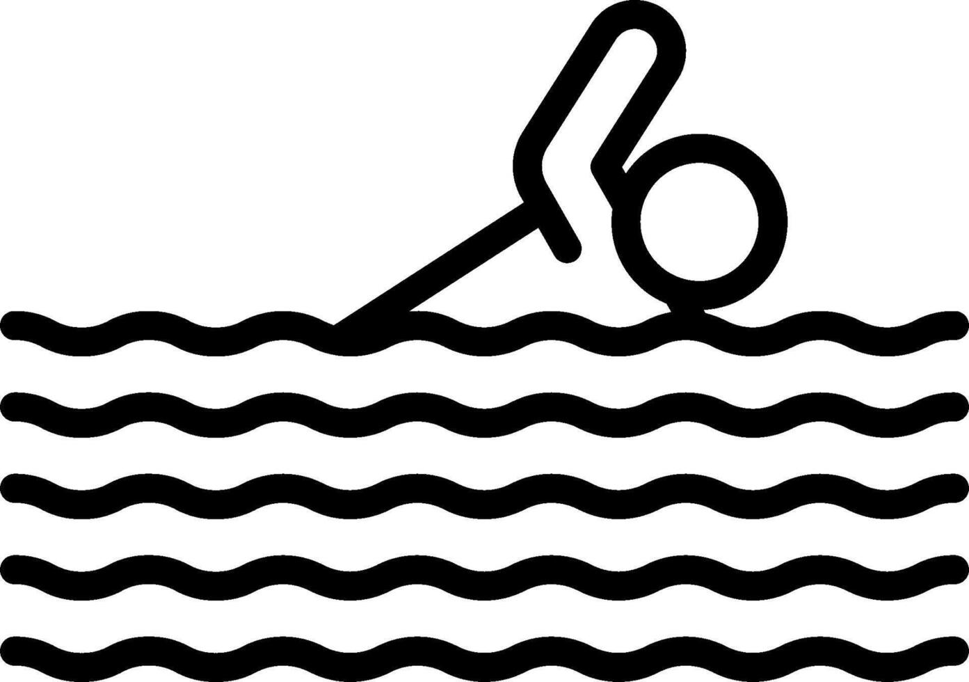 Swim stroke icon vector