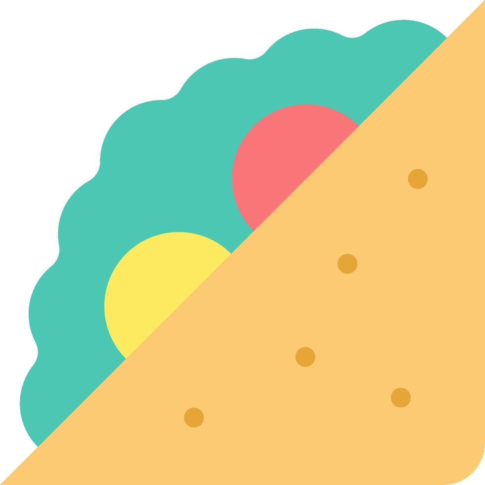 A taco with two balls on it vector
