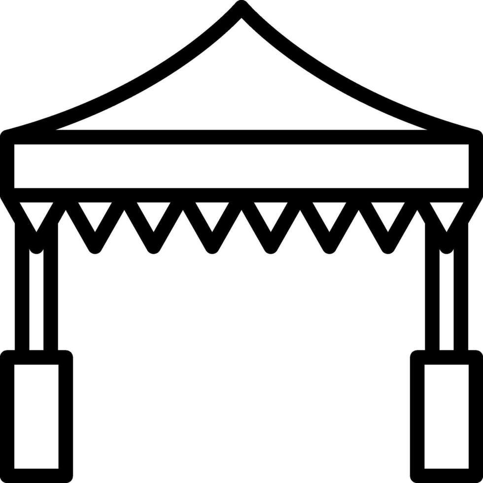 A tent with a white background vector
