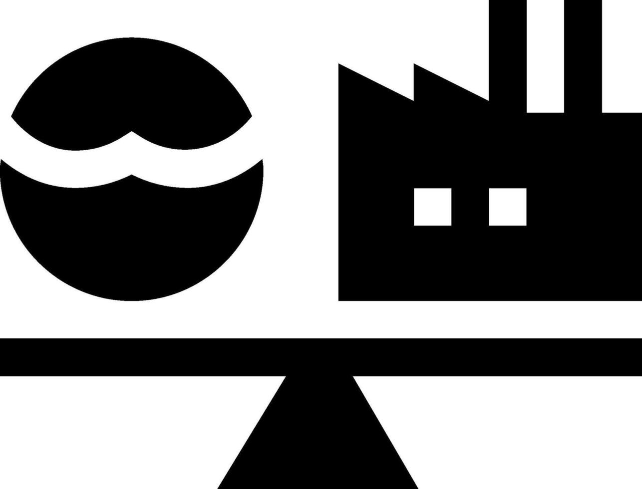 An egg and a factory on a balance scale vector