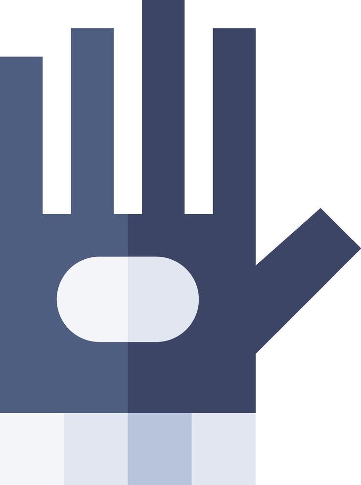 A glove with a hand on it vector