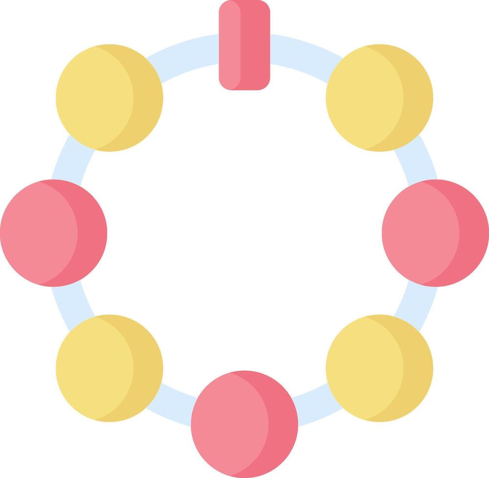 A circle with many different colored balls in it vector