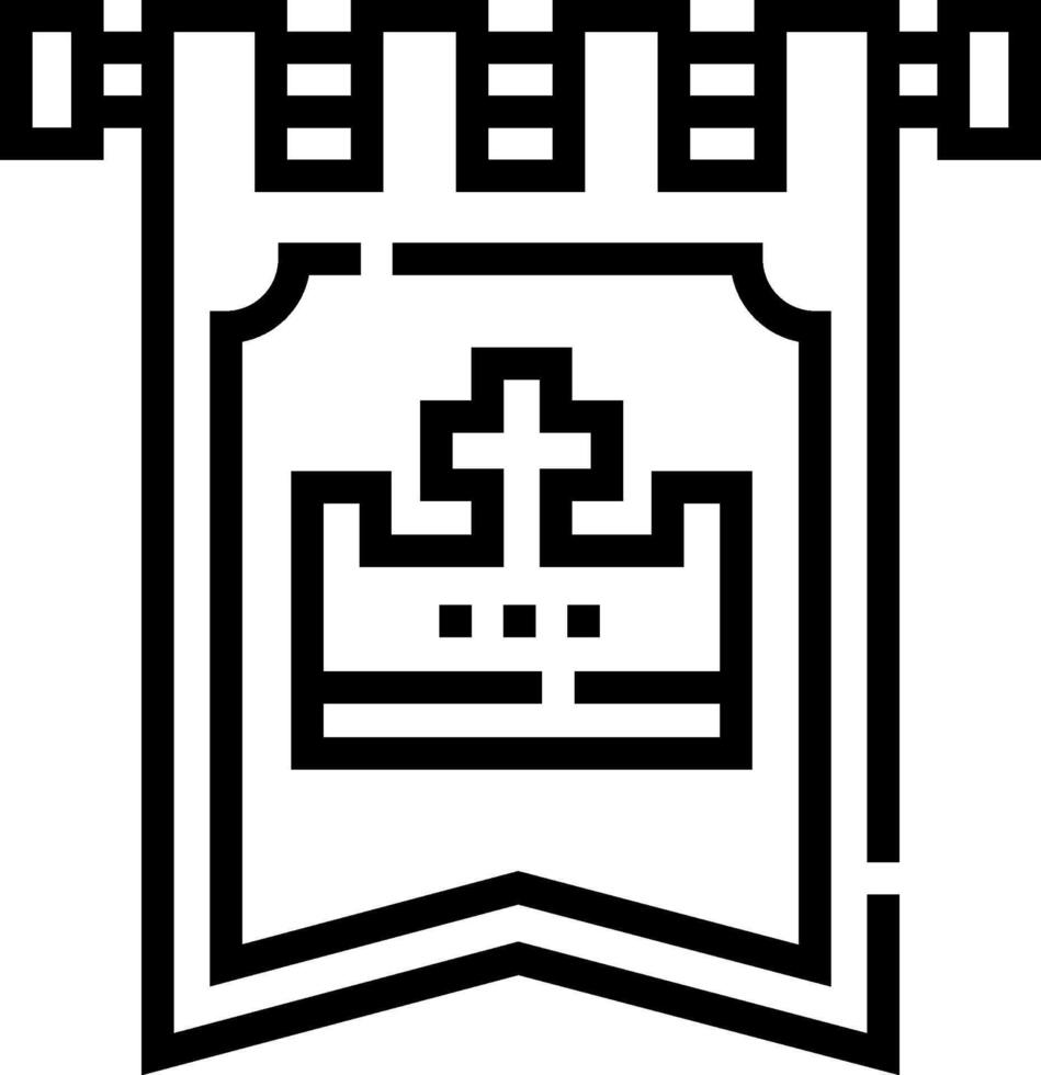 A black and white image of a banner with a crown on it vector