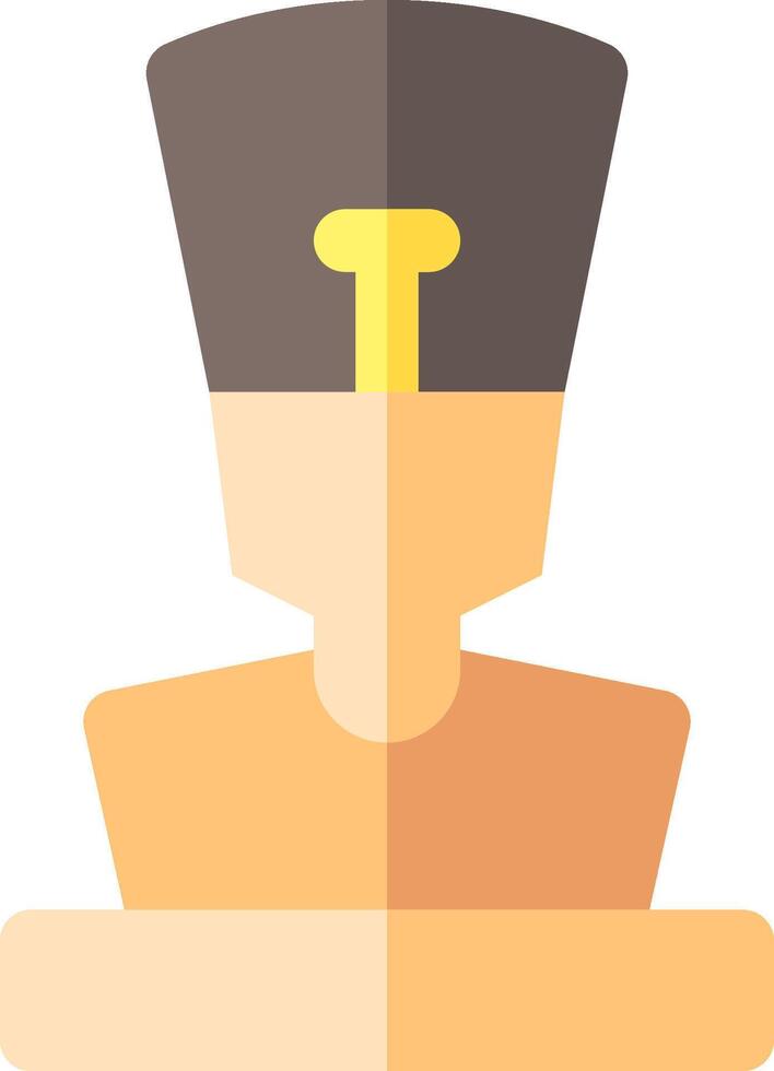 A man in a hat with a yellow button vector